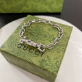 Gucci GG Industrial Link Silver Chain Bracelet