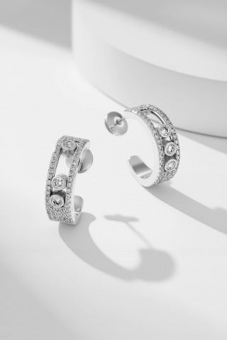Messika Move Pavé Diamond Hoop Earrings