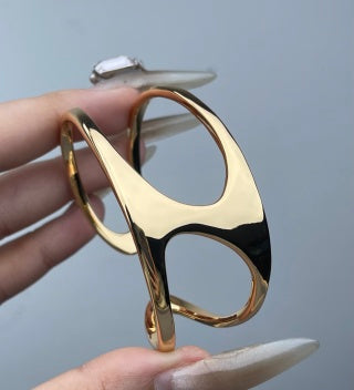 Hermès Élan Sculptural Open Cuff Bracelet
