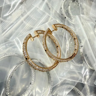 Cartier Luvienne Pavé Double Hoop Earrings