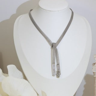 Hermès Lasso H Pavé Long Drop Necklace