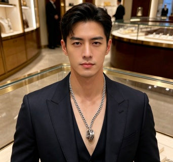 Gucci GG Monogram Orb Pendant Chain Necklace