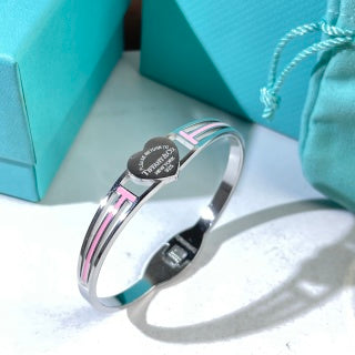 Tiffany Heart Tag Enamel Cuff Bracelet – Colorful Luxury Jewelry