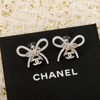 Chanel Elegant Bow CC Stud Earrings