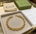 Gucci GG Geometric Link Gold Chain Bracelet